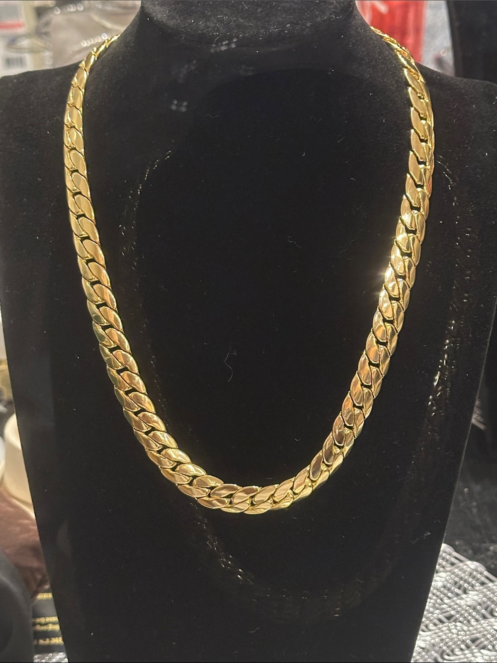 Classic 14k Gold Cuban Link Necklace - Women Jewelry